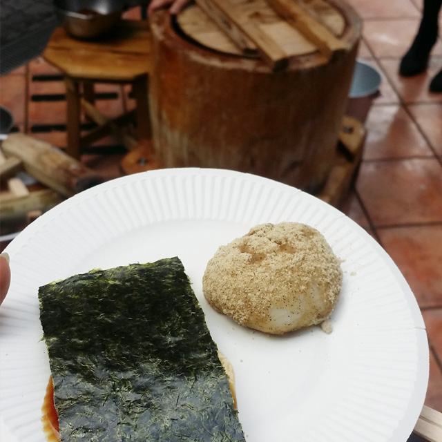 礒辺巻きときなこ餅